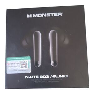 Monster N-Lite 203 Airlinks Wireless Earbuds - Black
